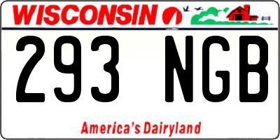 WI license plate 293NGB