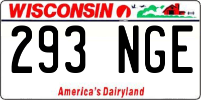 WI license plate 293NGE