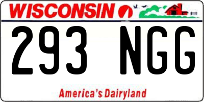 WI license plate 293NGG