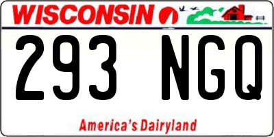 WI license plate 293NGQ