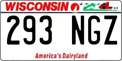 WI license plate 293NGZ
