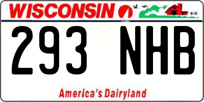 WI license plate 293NHB