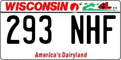 WI license plate 293NHF
