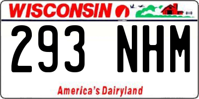 WI license plate 293NHM