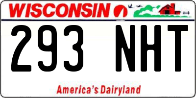 WI license plate 293NHT