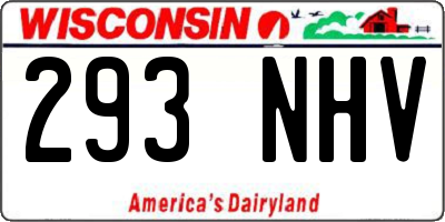 WI license plate 293NHV