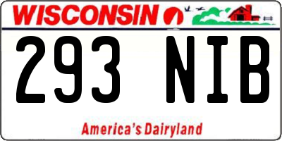 WI license plate 293NIB