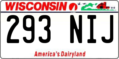 WI license plate 293NIJ