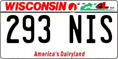 WI license plate 293NIS