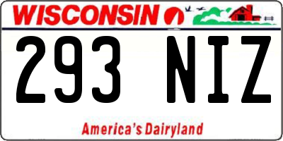 WI license plate 293NIZ