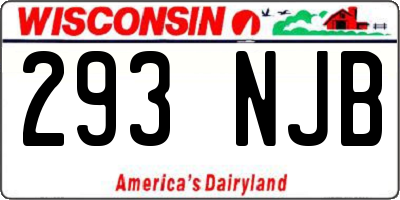 WI license plate 293NJB