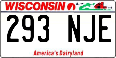 WI license plate 293NJE