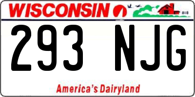 WI license plate 293NJG