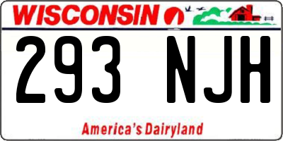 WI license plate 293NJH