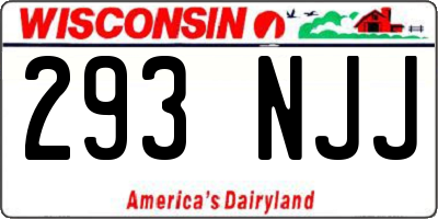 WI license plate 293NJJ