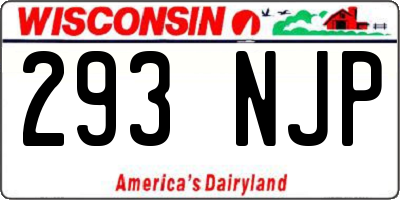 WI license plate 293NJP