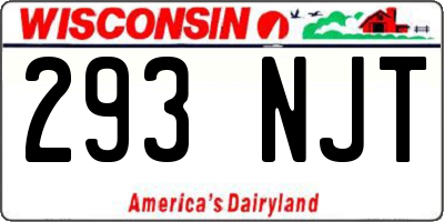 WI license plate 293NJT