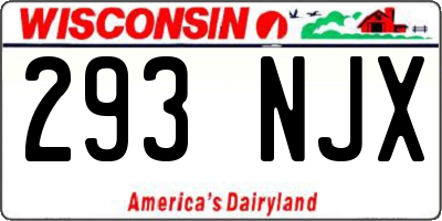 WI license plate 293NJX