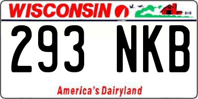 WI license plate 293NKB