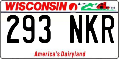 WI license plate 293NKR