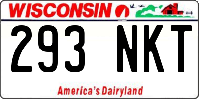 WI license plate 293NKT