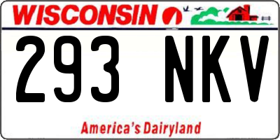 WI license plate 293NKV