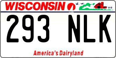 WI license plate 293NLK