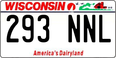 WI license plate 293NNL