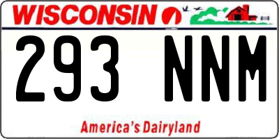WI license plate 293NNM
