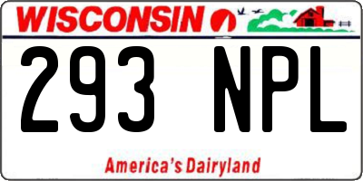 WI license plate 293NPL