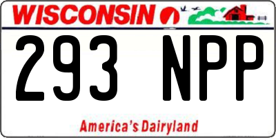 WI license plate 293NPP