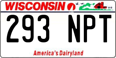 WI license plate 293NPT