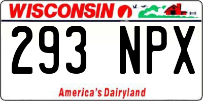 WI license plate 293NPX
