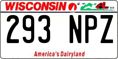 WI license plate 293NPZ