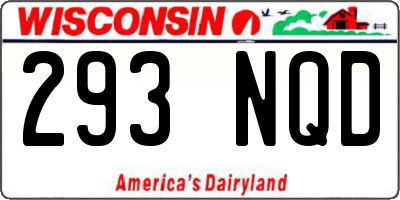 WI license plate 293NQD