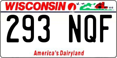 WI license plate 293NQF