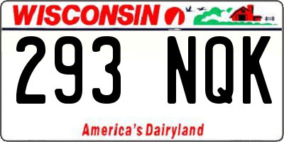 WI license plate 293NQK