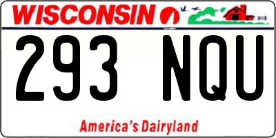WI license plate 293NQU