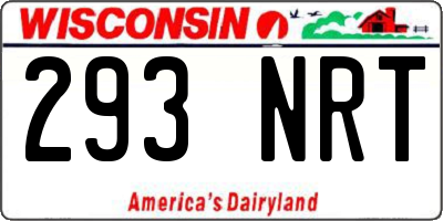 WI license plate 293NRT