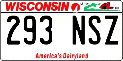 WI license plate 293NSZ