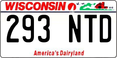 WI license plate 293NTD