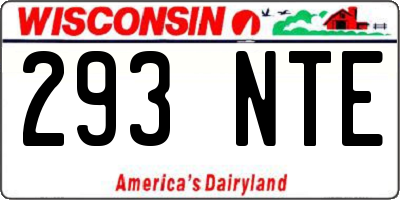 WI license plate 293NTE