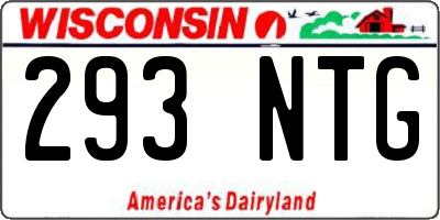 WI license plate 293NTG