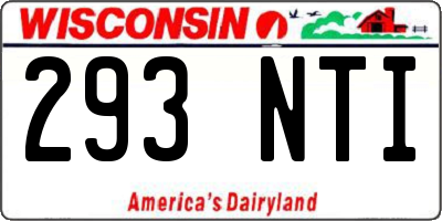WI license plate 293NTI