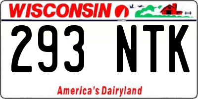 WI license plate 293NTK