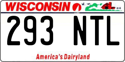 WI license plate 293NTL