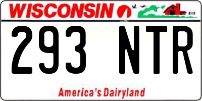 WI license plate 293NTR