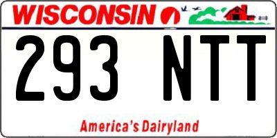 WI license plate 293NTT