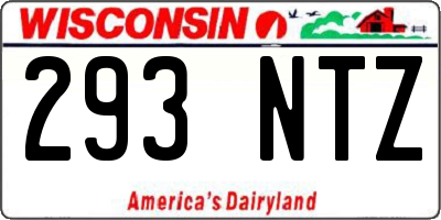WI license plate 293NTZ