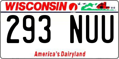 WI license plate 293NUU